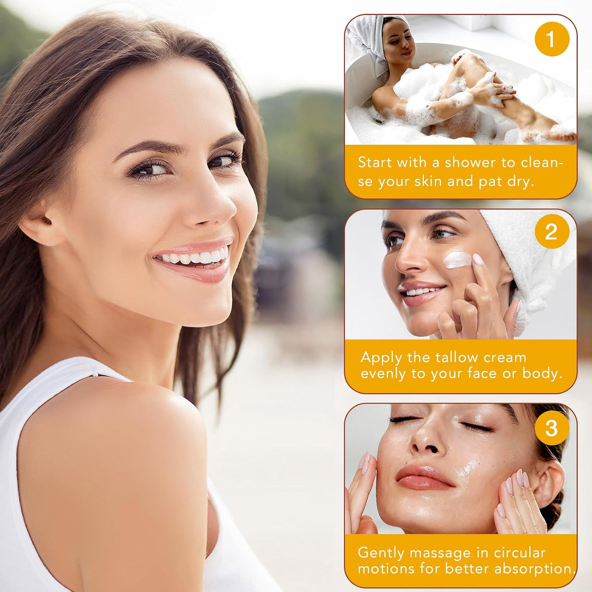 Tallow Honey Balm Moisturizer for Face & Body 120g / 4.2 OZ