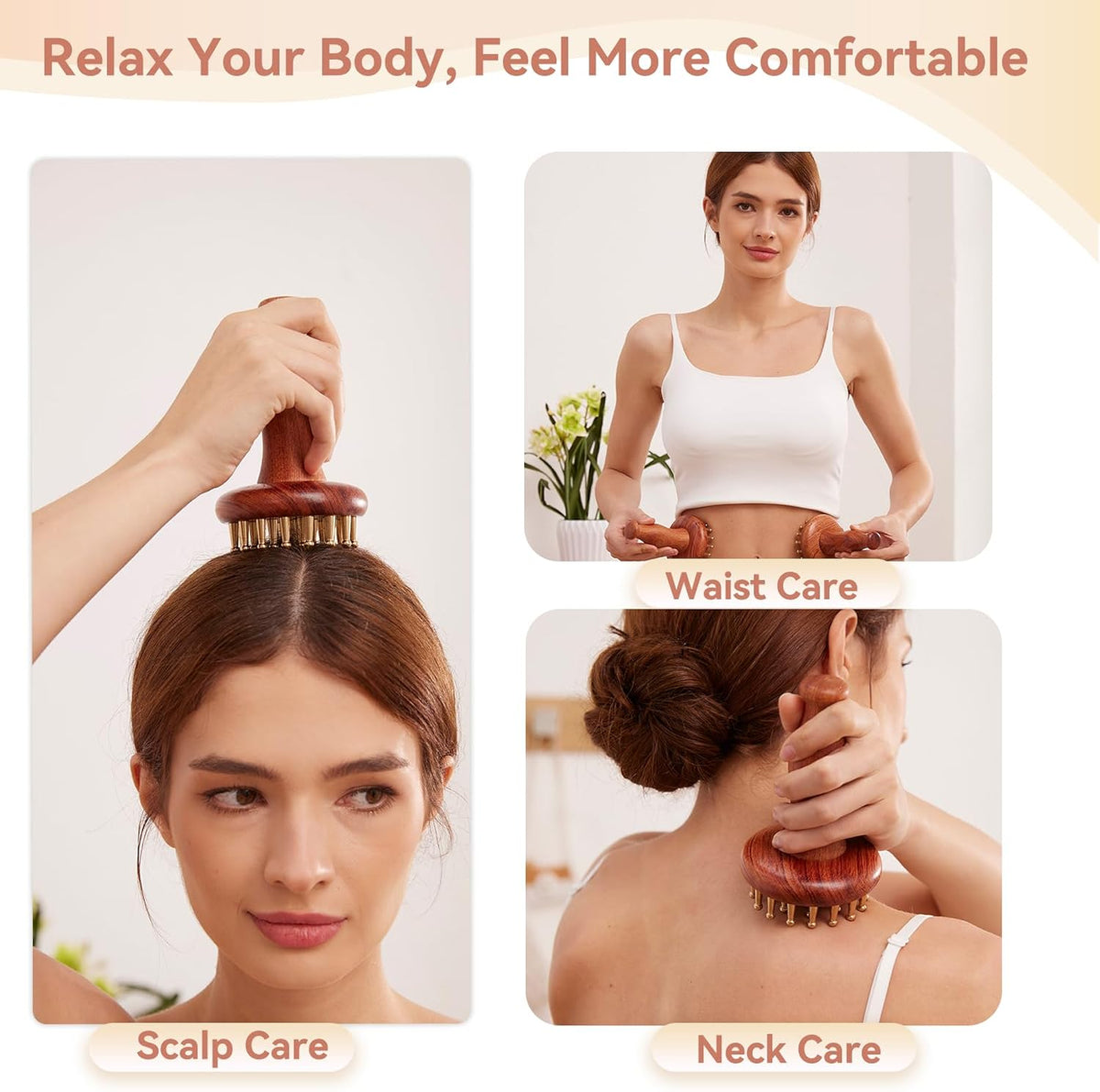 29 Teeth Brass Copper Body Massage Brush