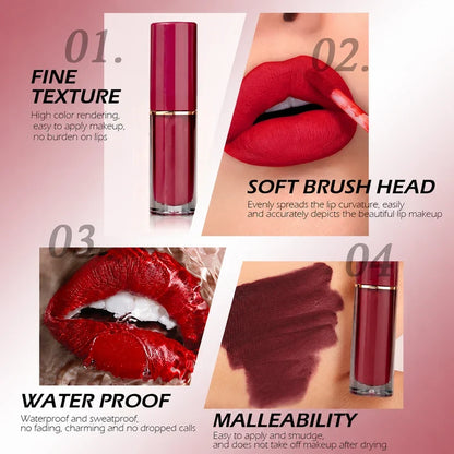 12 Color Matte and Pearlescent Liquid Lipstick Set big sale