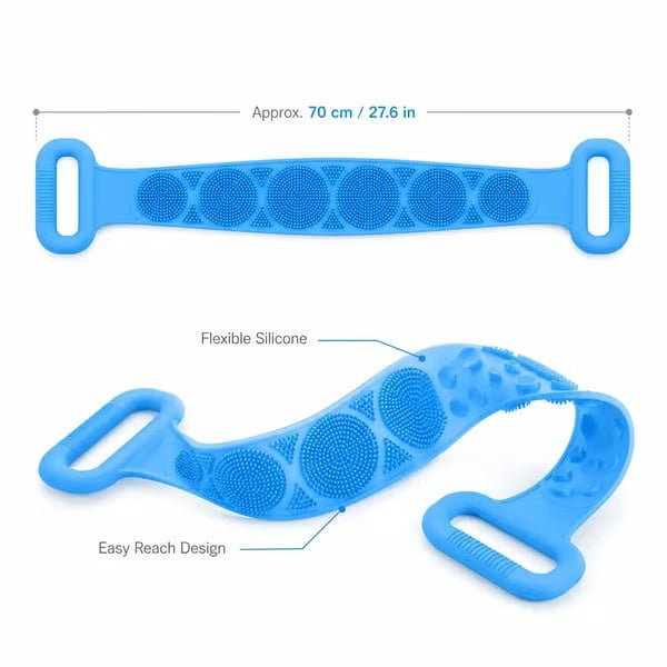 🛁Summer Limited-Time 60% OFF 💦Silicone Bath Brush Double-Sided Exfoliating Back Scrubber