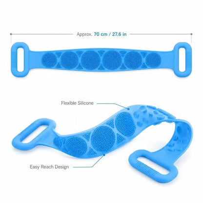 🛁Summer Limited-Time 60% OFF 💦Silicone Bath Brush Double-Sided Exfoliating Back Scrubber