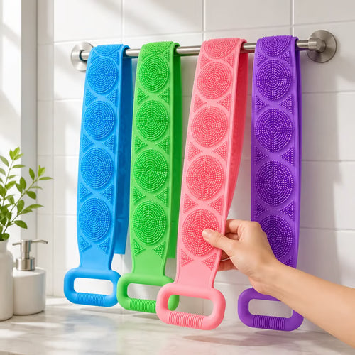 🛁Summer Limited-Time 60% OFF 💦Silicone Bath Brush Double-Sided Exfoliating Back Scrubber