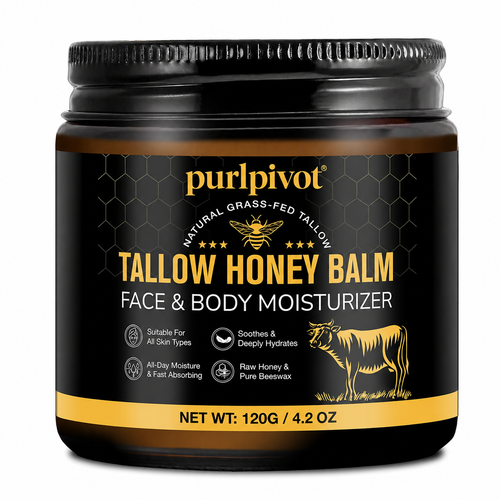 Tallow Honey Balm Moisturizer for Face & Body 120g / 4.2 OZ