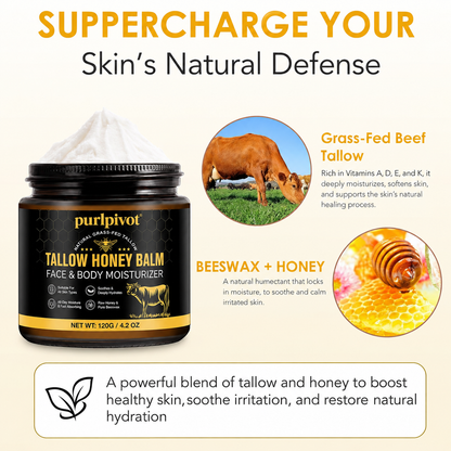 Tallow Honey Balm Moisturizer for Face & Body 120g / 4.2 OZ