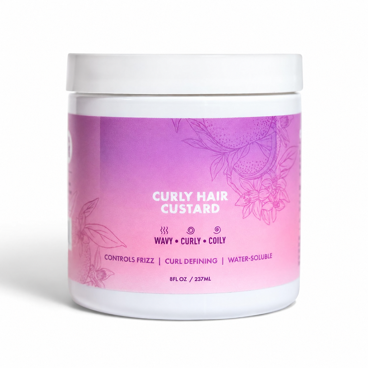 Curly Hair Gel Custard for Moisturizing &  Defining Soft Curls