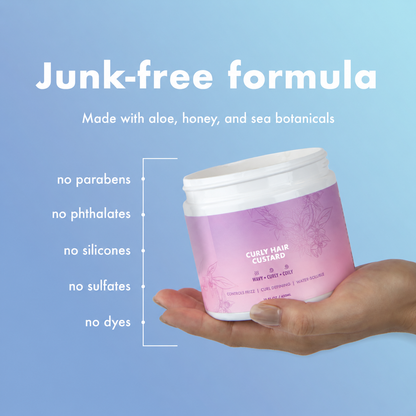 Curly Hair Gel Custard for Moisturizing &  Defining Soft Curls