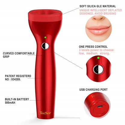 Automatic Lip Plumpers Electric Lip Enhancer Fuller Device 3 Strength USB Charging Lip Thicker Tool