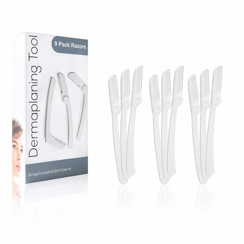 Pack of 9 Face Razors for Peach Fuzz & Eyebrows