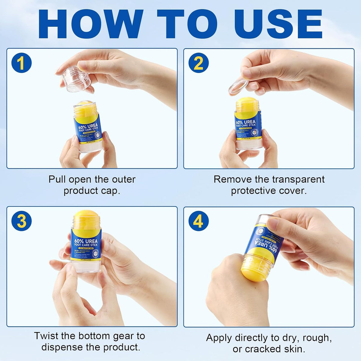 Foot Care Stick for Moisturizing Dry Cracked Feet