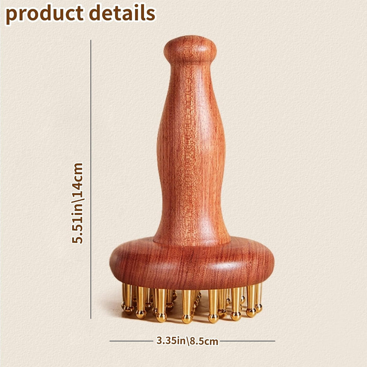 29 Teeth Brass Copper Body Massage Brush