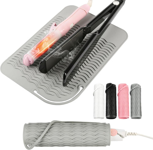 Silicone Heat Resistant Mat for Hair Styling Tools, 11" x 7.5"