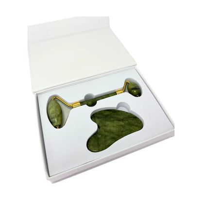 Gua Sha & Jade Roller Set for Facial Sculpting & Skin Care