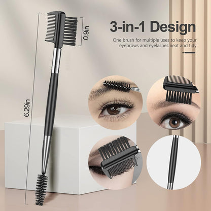 3 Pieces Eyelash Comb Lash Separator Tool Brow Brush Set
