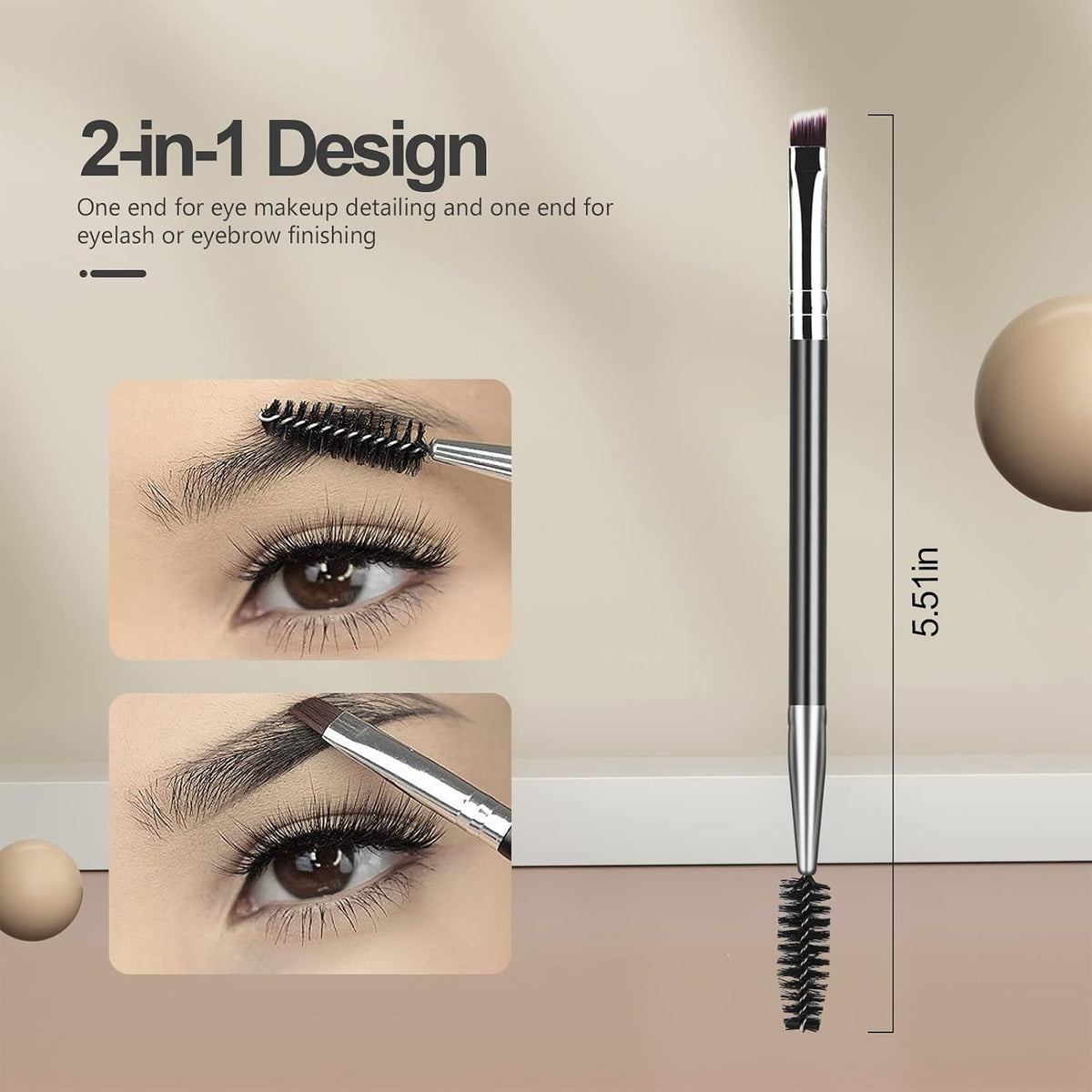 3 Pieces Eyelash Comb Lash Separator Tool Brow Brush Set