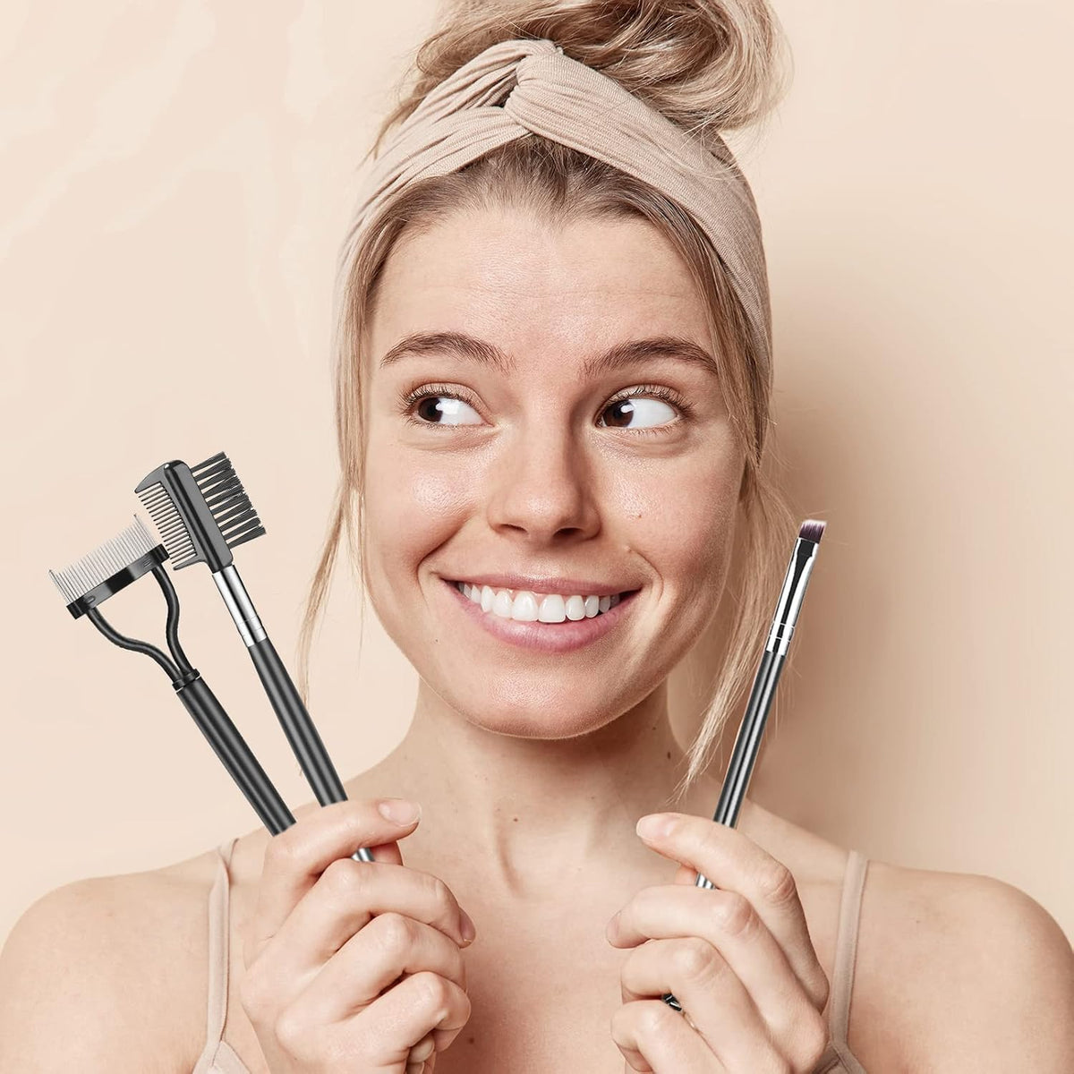 3 Pieces Eyelash Comb Lash Separator Tool Brow Brush Set