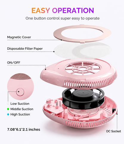 Cordless & Rechargeable Nail Dust Collector
