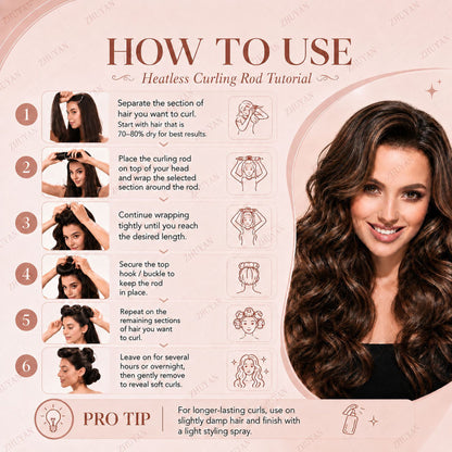 💓Heatless curling headband🔥