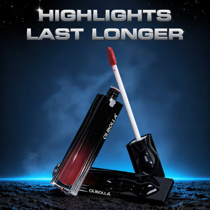 Mirror-finish high-shine lip glaze—transfer-proof waterproof and hydrating.