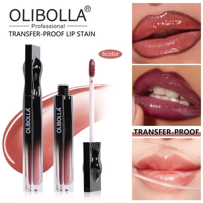 Mirror-finish high-shine lip glaze—transfer-proof waterproof and hydrating.