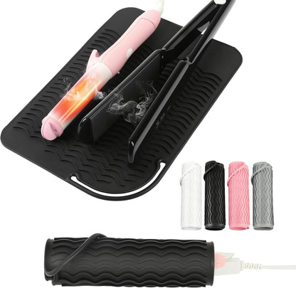 Silicone Heat Resistant Mat for Hair Styling Tools, 11" x 7.5"