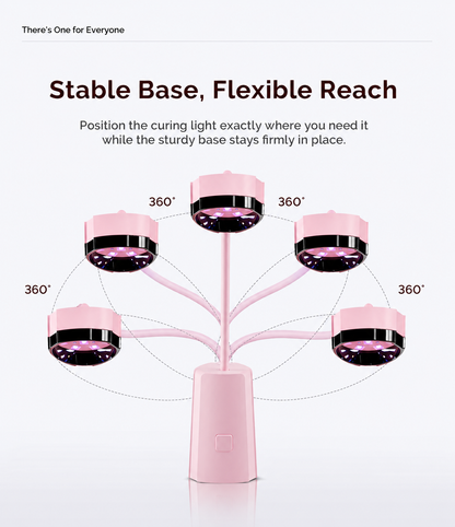 Foldable Cordless Motion-Sensor Gooseneck UV Nail Lamp
