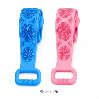 🛁Summer Limited-Time 60% OFF 💦Silicone Bath Brush Double-Sided Exfoliating Back Scrubber
