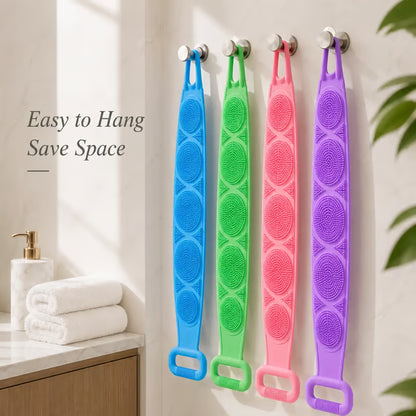 🛁Summer Limited-Time 60% OFF 💦Silicone Bath Brush Double-Sided Exfoliating Back Scrubber