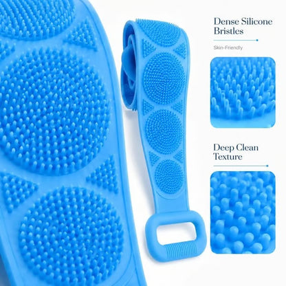 🛁Summer Limited-Time 60% OFF 💦Silicone Bath Brush Double-Sided Exfoliating Back Scrubber