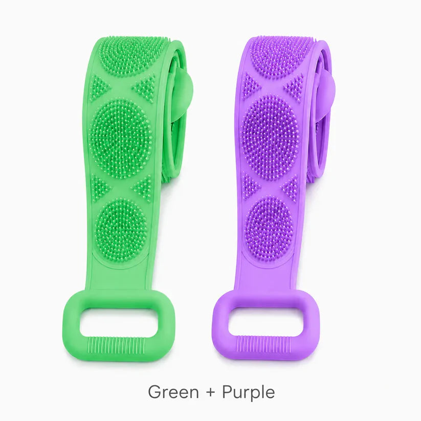 🛁Summer Limited-Time 60% OFF 💦Silicone Bath Brush Double-Sided Exfoliating Back Scrubber