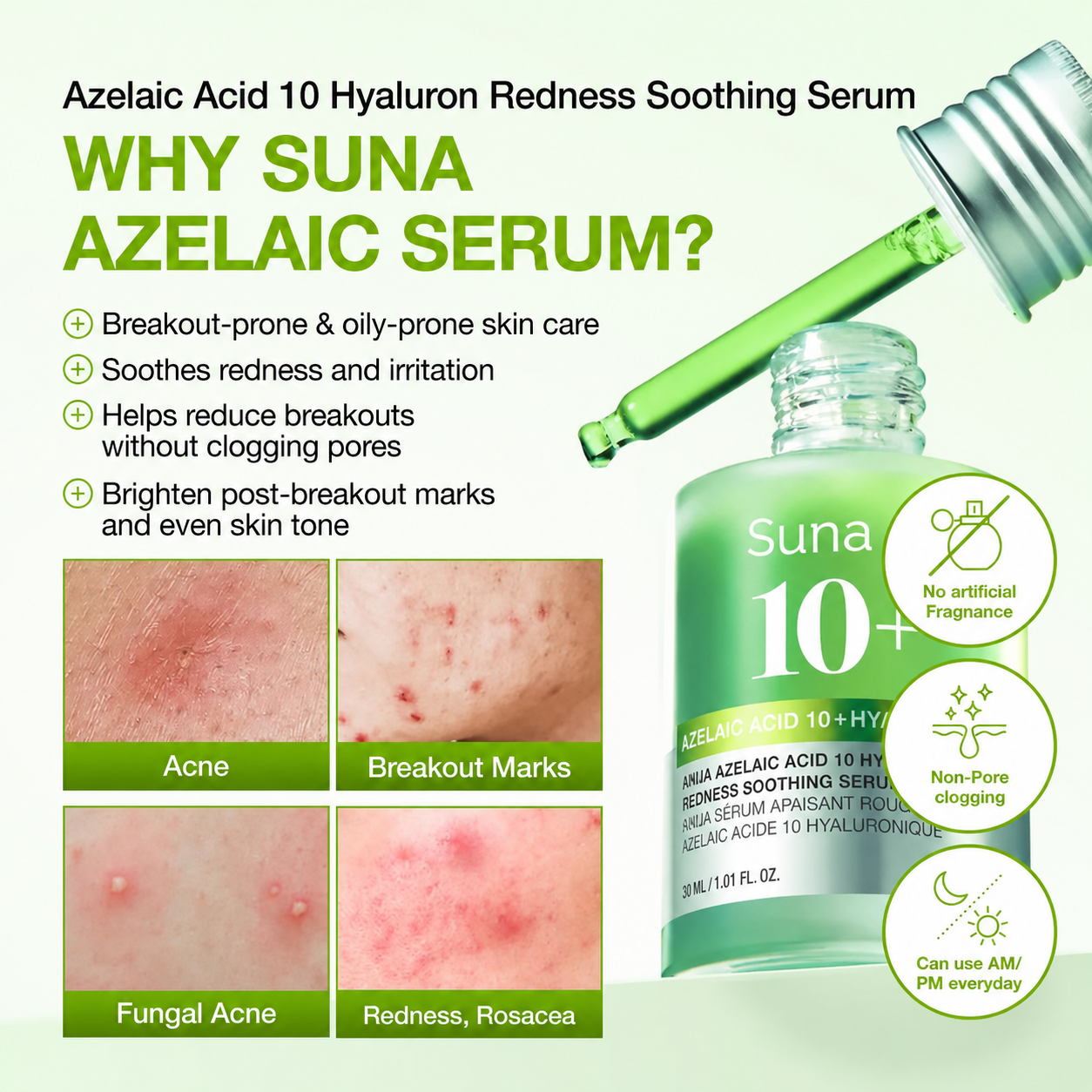 🫧Azelaic Acid 10 Hyaluron Redness Soothing Serum💧 big sale