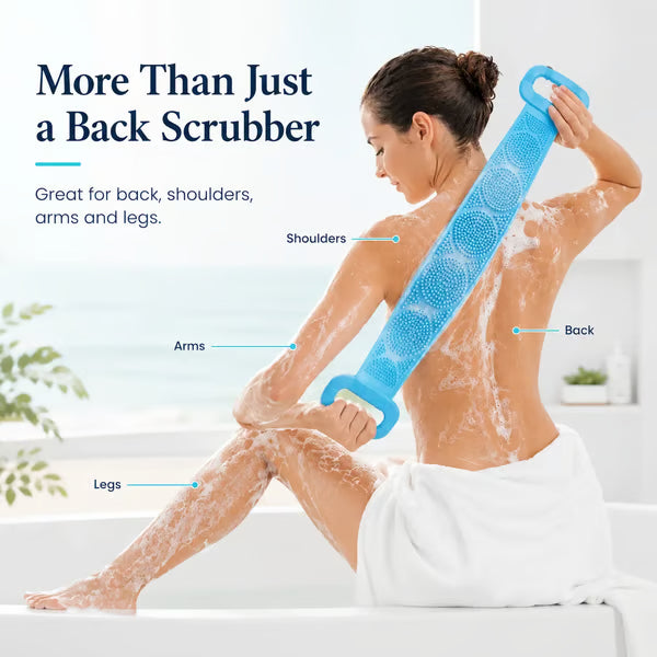 🛁Summer Limited-Time 60% OFF 💦Silicone Bath Brush Double-Sided Exfoliating Back Scrubber